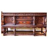 1920s oak Jacobean buffet