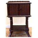 Vintage 2 door copper lined smoke stand