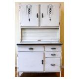 Vintage painted white kitchen cabinet see pics