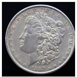 1889 Morgan silver dollar