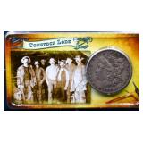 1884 Morgan dollar on Comstock Lode  Info card