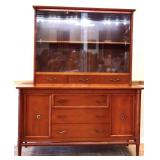MCM 2 piece china cabinet see photos