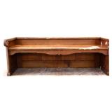 Vintage wood low back bench