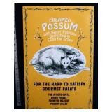 Metal Creamed Possum sign