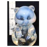 Fenton opalescent sitting teddy bear figure