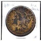 1891 Carson City Morgan silver dollar