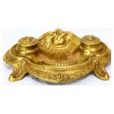 Brass double ink well