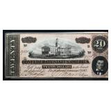 1864 CSA $20 note