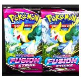 2 sealed Pokemon Fusion Strike foil card packs