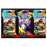 3 sealed Pokemon Mega Evolution booster packs