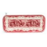 Red transfer 14x6in rectangle bread tray