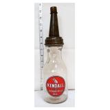 Glass Kendall oil bottle w/ lid