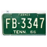 1966 Tennessee Farmer license plate