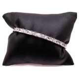 White sapphire bangle bracelet, lab created