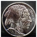 1 troy ounce indian face silver round
