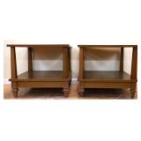 Pair vintage rectangle end tables