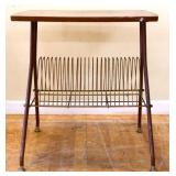 MCM metal base record player stand