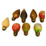 Lot of 8 vintage Christmas light bulbs