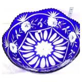Blue bohemian 11.5in diameter bowl