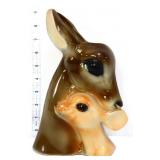 Vintage 9in Royal Copley deer w/ fawn planter