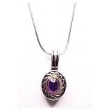 DAVID YURMAN STYLE GENUINE AMETHYST NECKLACE