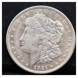 1921D Morgan silver dollar