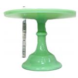 Jadeite 10.5 wide, 8 tall cake stand