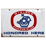 Dbl side 22x14 Midland Charge Plan sign NO SHIP
