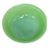 Vntg Fire King jadeite 8.25in swirl veggie bowl