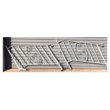 Pair white iron porch stair rails