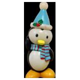 Vntg 31in penguin in blue hat blow mold NO SHIP