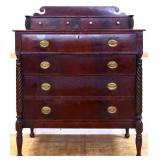 Vintage mahogany sheraton tall chest see photos