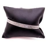 White sapphire bangle bracelet, lab created