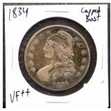 1834 capped bust half dollar