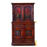 Vintage 4 door blind door china cabinet