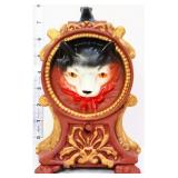 Cast iron mechanical cat & mouse bank