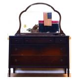 1920s 3 over 2 dresser w mirror see photos