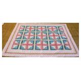 Vintage estate pink/green quilt