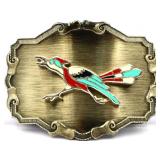 Vintage Raintree roadrunner bird belt buckle