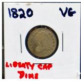 1820 bust dime