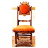 Victorian reclining folding parlor chair