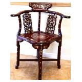 Vintage Asian inlay corner chair