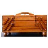 Vintage fold out sewing box