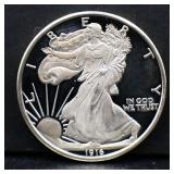 2oz walking liberty silver round