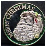 1 troy ounce Merry Christmas silver round