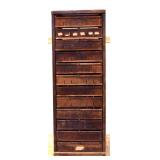 Vintage wood Star egg multi drawer cabinet
