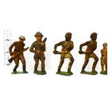 Lot of 5 vintage lead soldiers