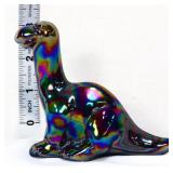 Fenton 3in amethyst carnival dinosaur figure