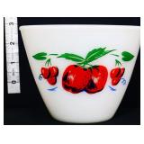 Vntg Fire King MG apples/cherries splashproof bowl