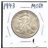 1943 walking liberty half dollar